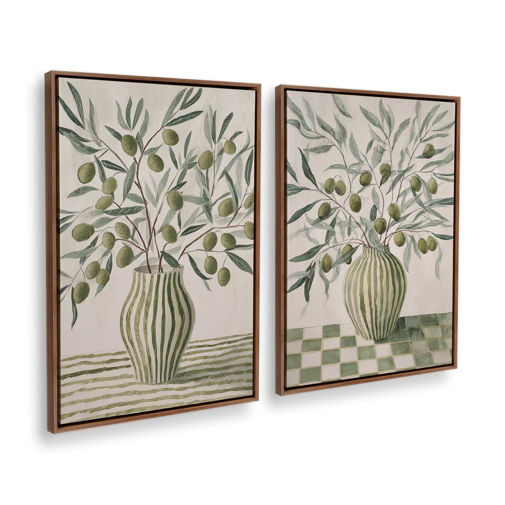 [Color:Walnut], Picture of art in a Walnut frame at an angle