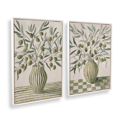 [Color:Opaque White], Picture of art in a White frame at an angle