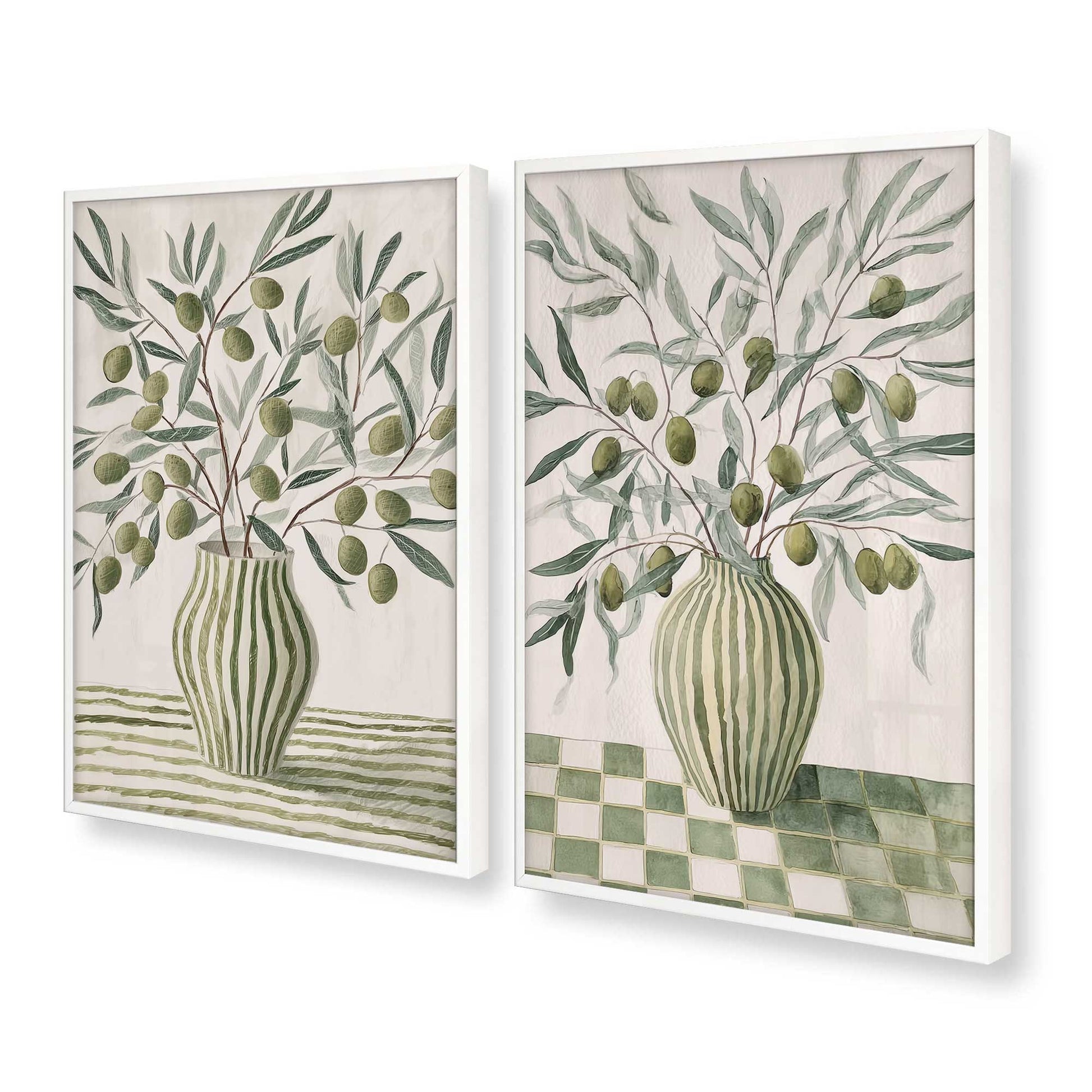 [Color:Opaque White], Picture of art in a Opaque White frame at an angle