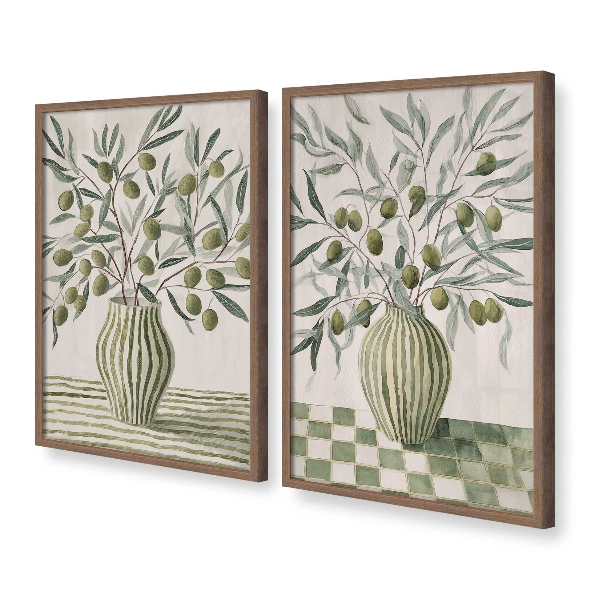 [Color:Walnut], Picture of art in a Walnut frame at an angle