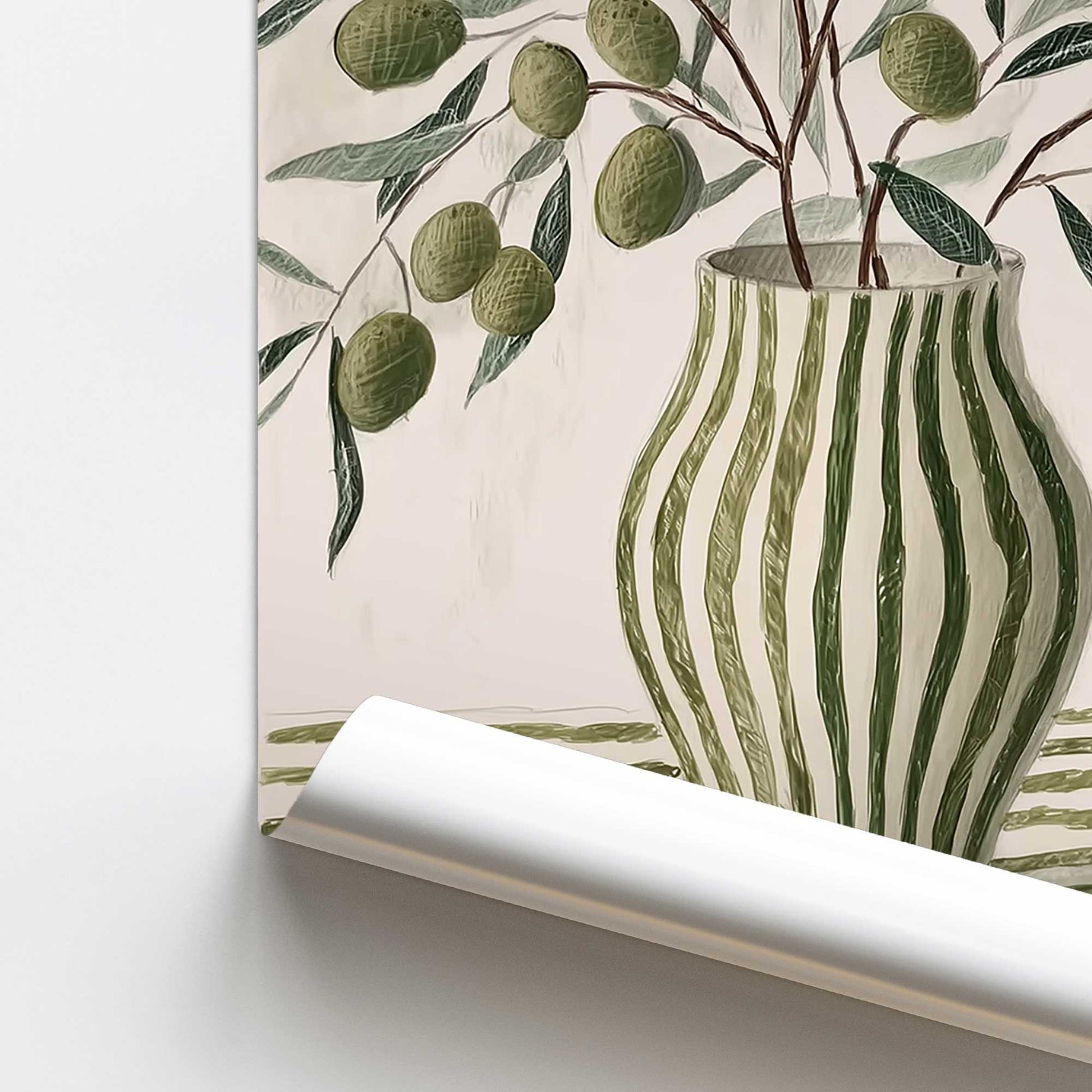 [color:Rolled Print], Picture of close up of art
