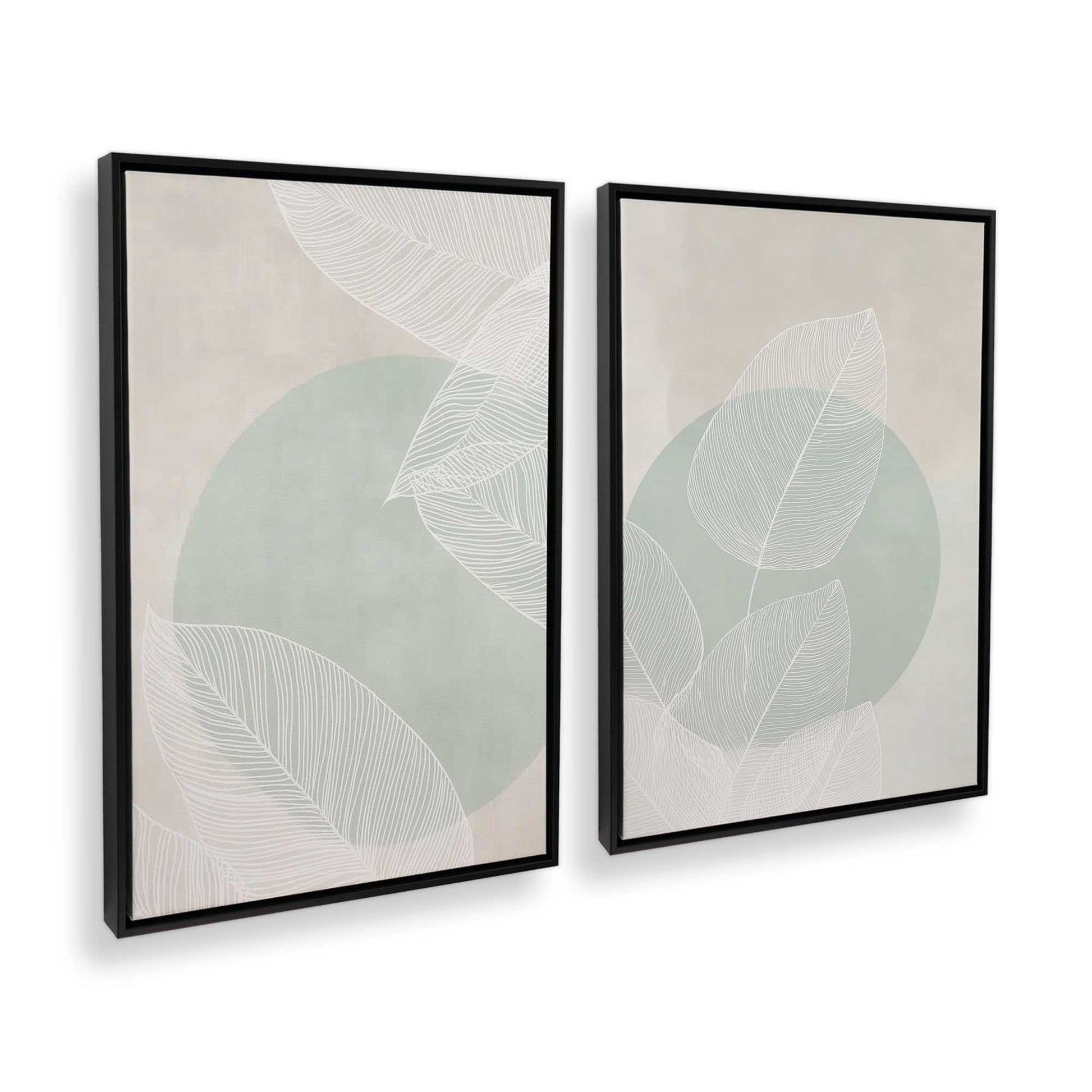 [Color:Satin Black], Picture of art in a Satin Black frame at an angle