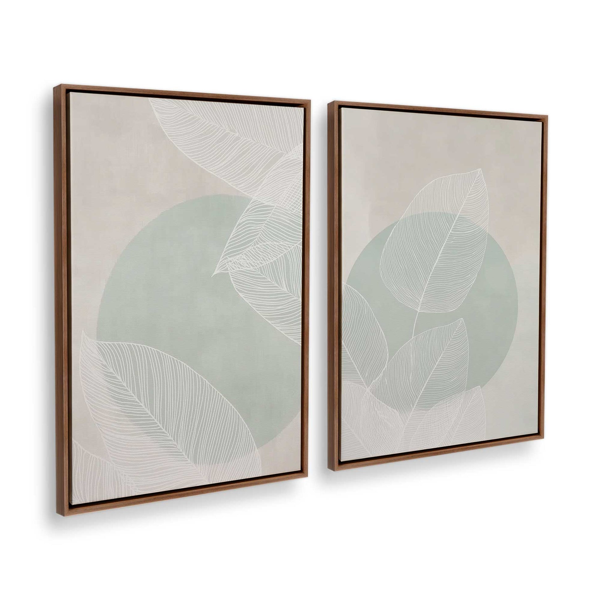 [Color:Walnut], Picture of art in a Walnut frame at an angle