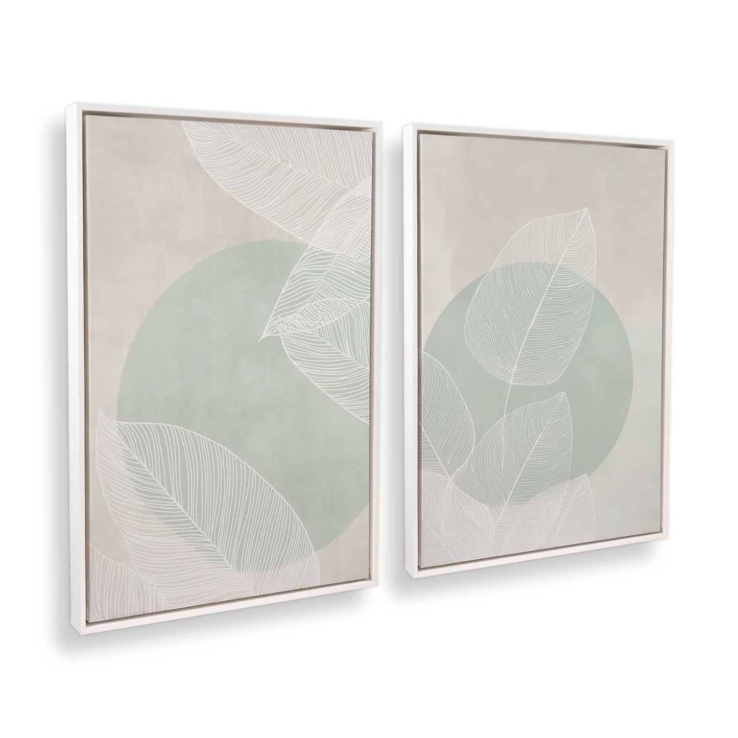 [Color:Opaque White], Picture of art in a White frame at an angle