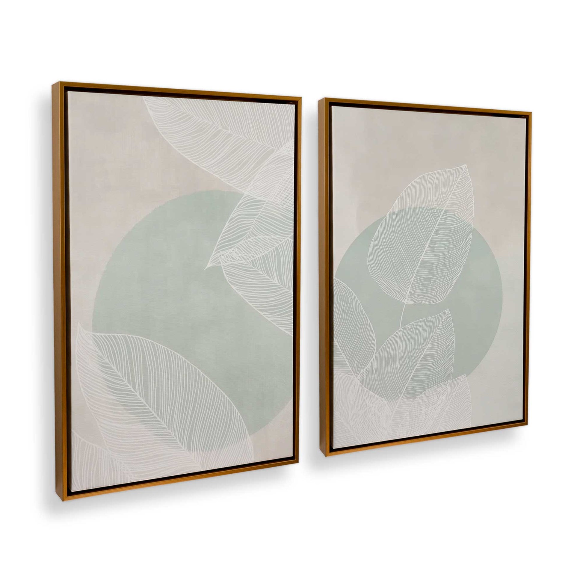 [Color:Polished Gold], Picture of art in a Polished Gold frame at an angle