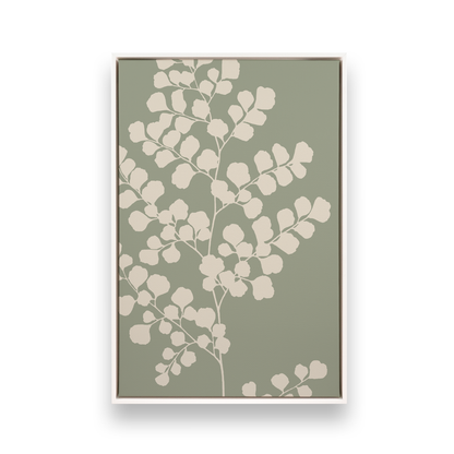 [color:Opaque White], Picture of art in a black frame at angle