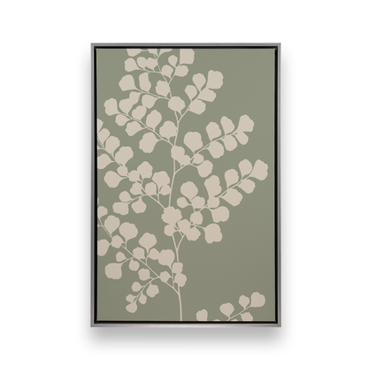 [color:Polished Chrome], Picture of art in a black frame at angle