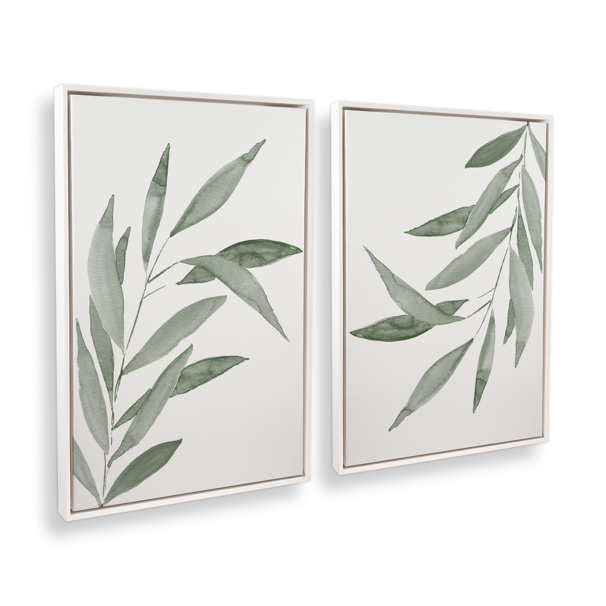[color:Opaque White], Picture of art in a black frame at angle