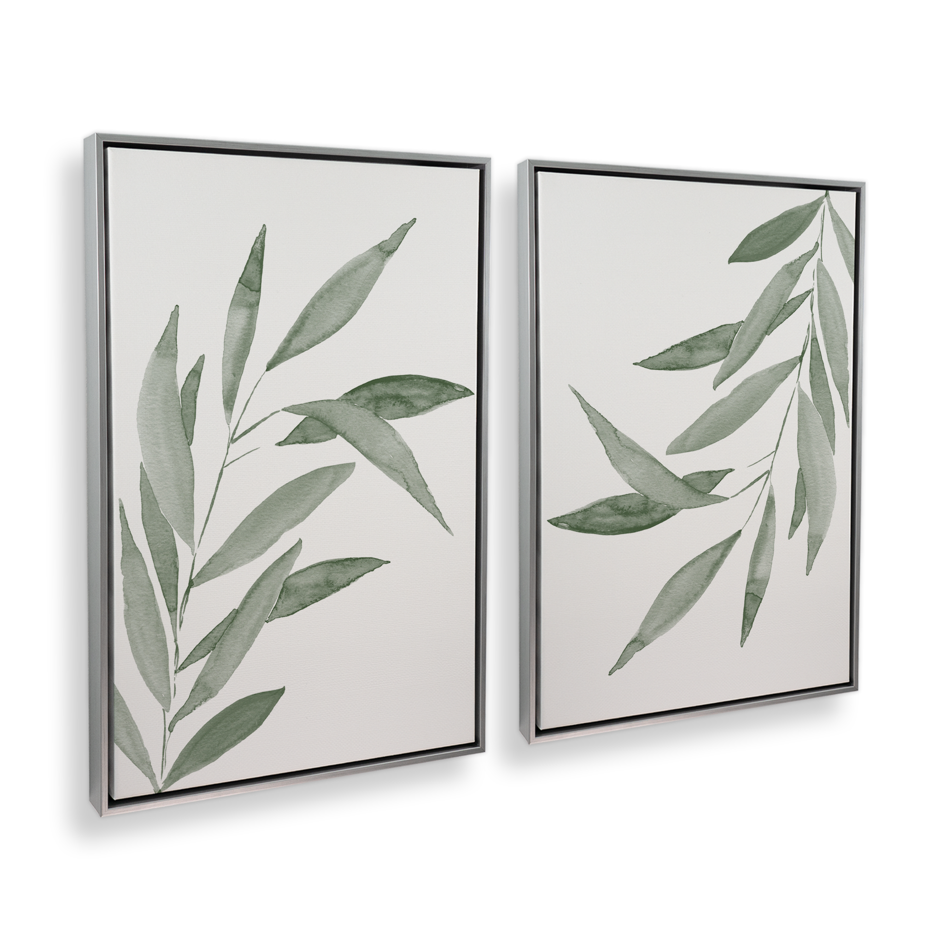 [color:Polished Chrome], Picture of art in a black frame at angle