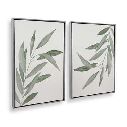 [color:Polished Chrome], Picture of art in a black frame at angle