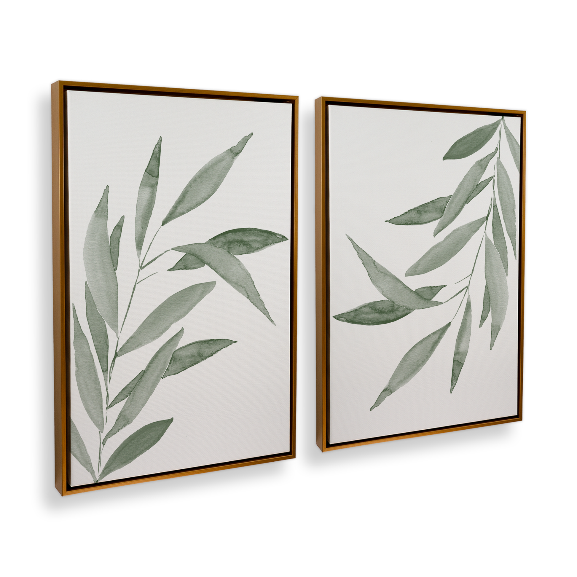 [color:Polished Gold], Picture of art in a black frame at angle