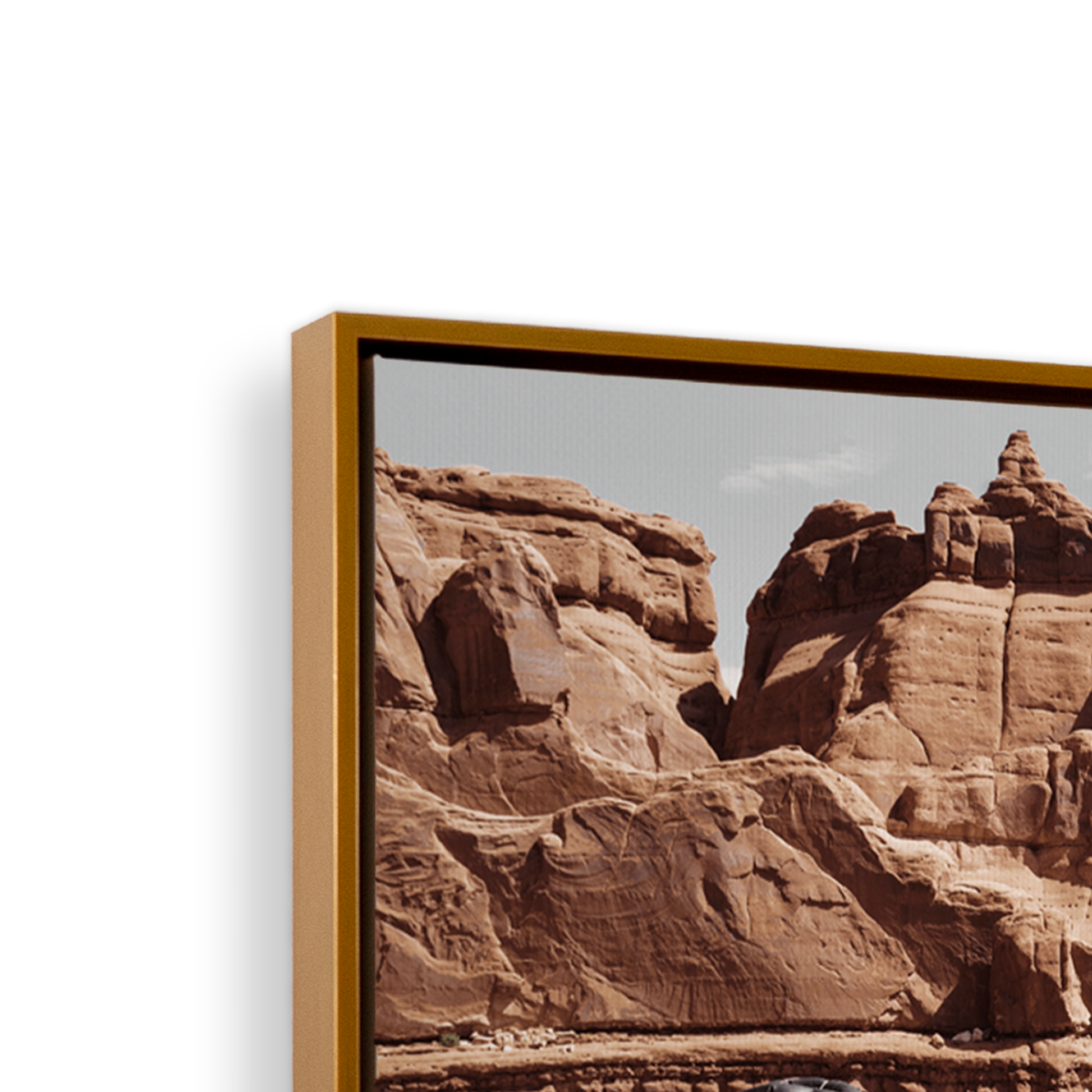 [color:Polished Gold], Picture of corner of frame