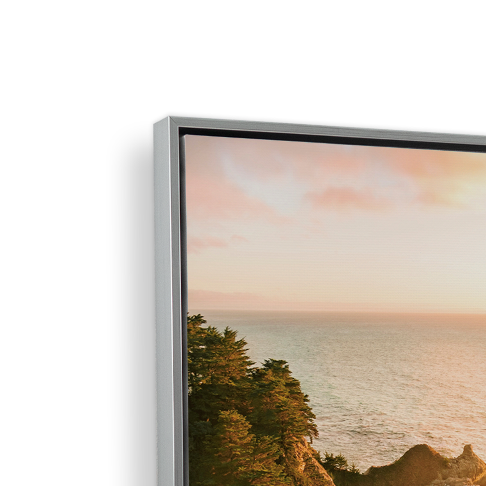 [color:Polished Chrome], Picture of corner of frame