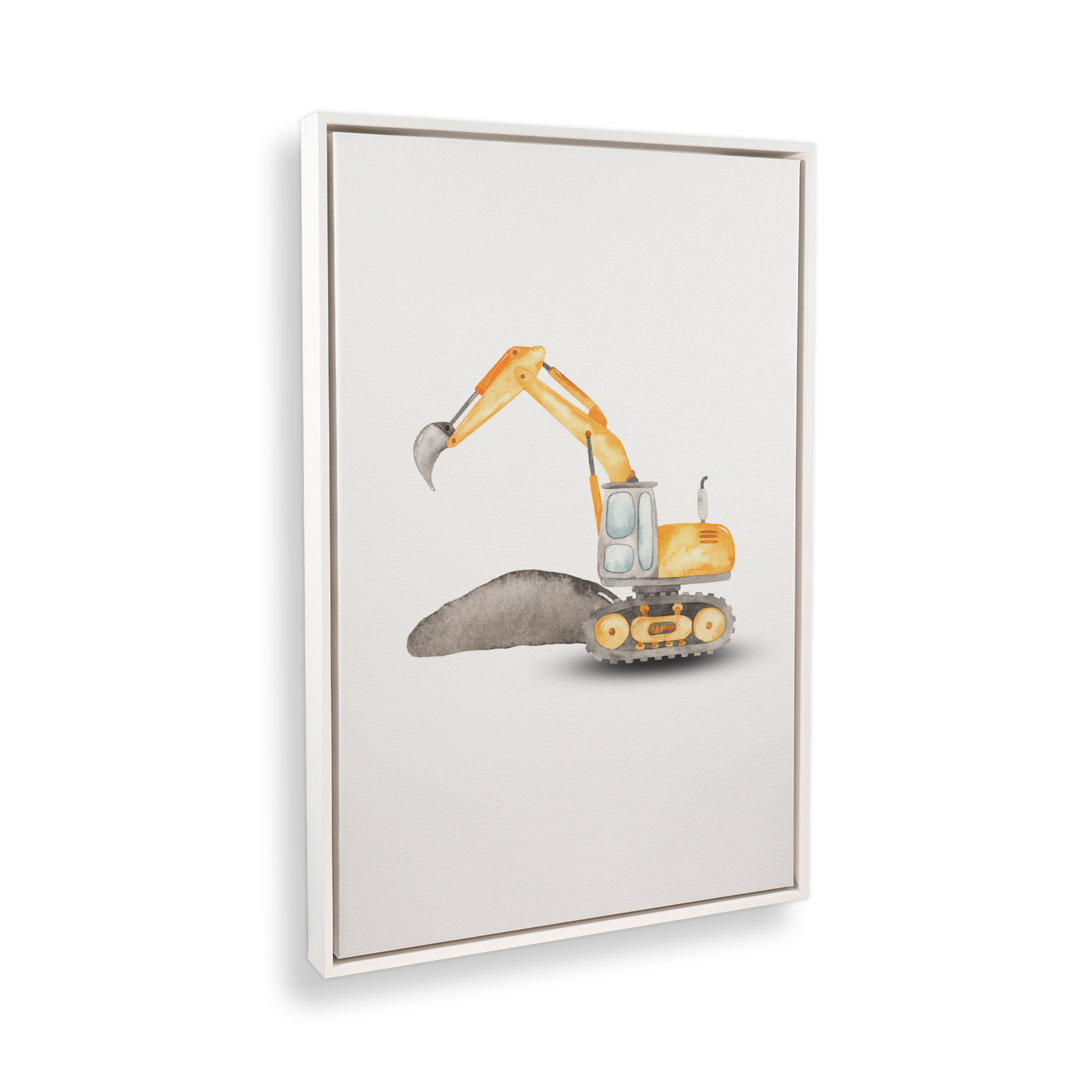 [color:Opaque White], Picture of art in a black frame at angle