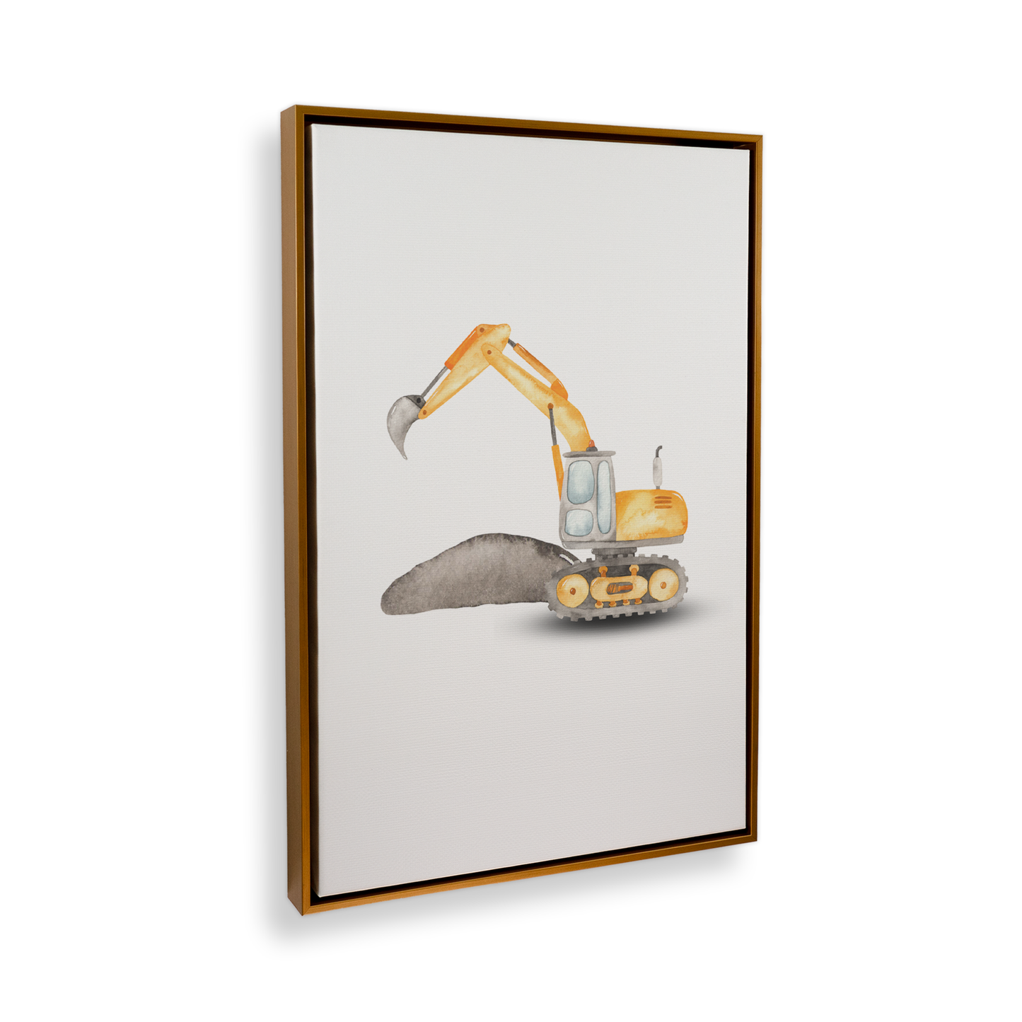 [color:Polished Gold], Picture of art in a black frame at angle