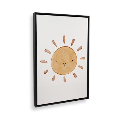 [color:Satin Black], Picture of art in a black frame at angle