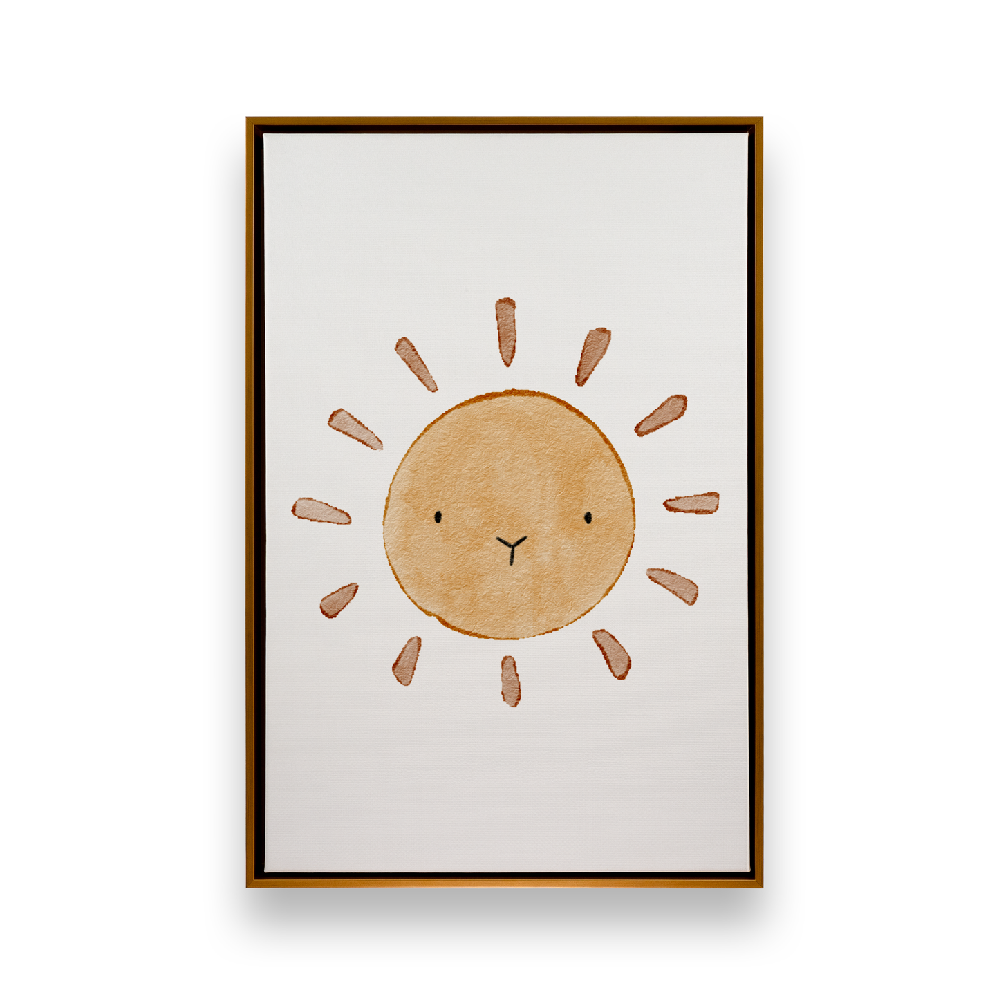 [color:Polished Gold], Picture of art in a black frame