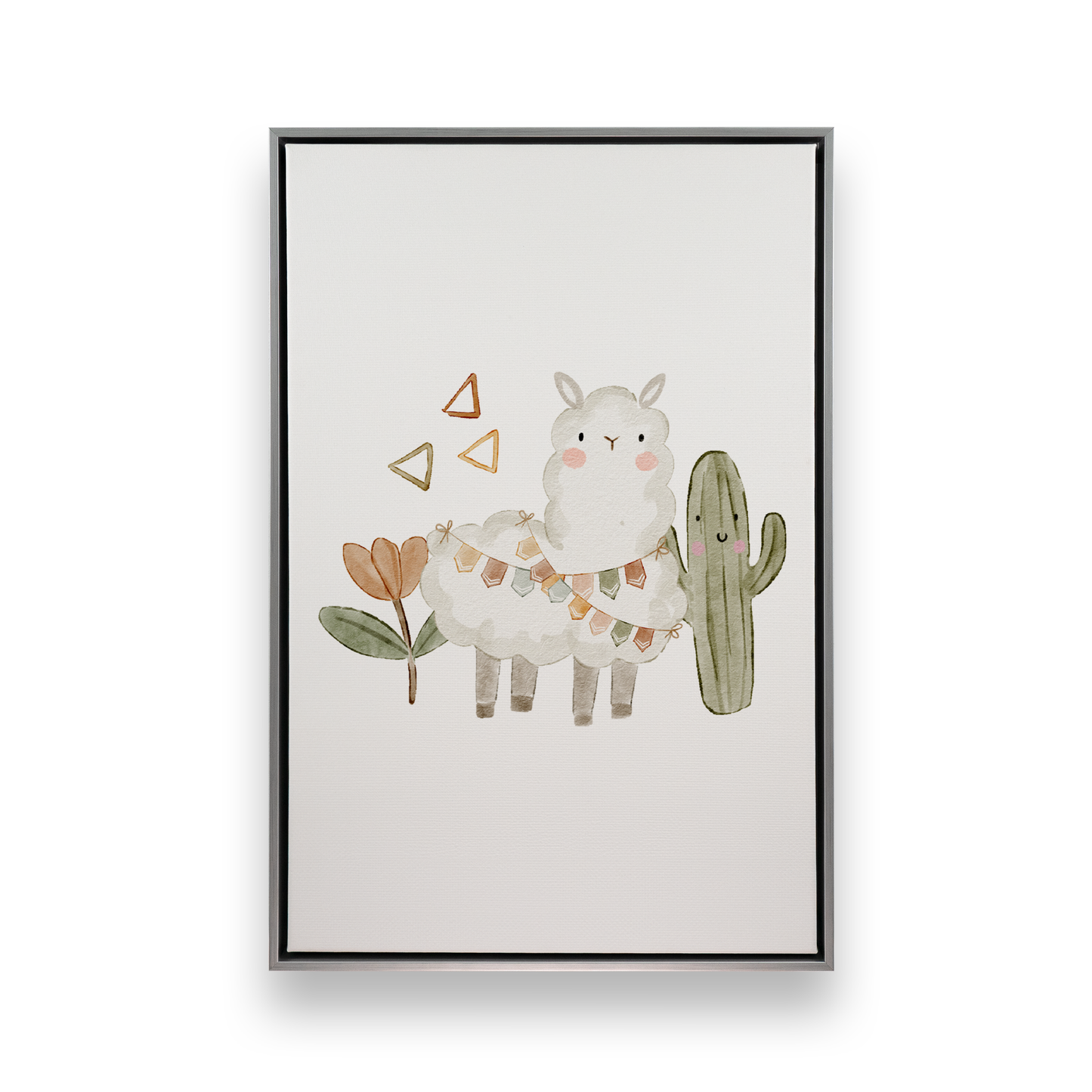 [color:Polished Chrome], Picture of art in a black frame