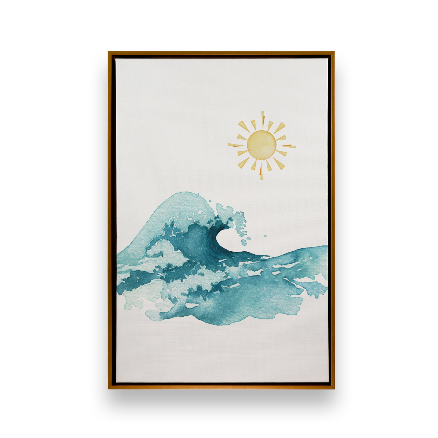 [color:Polished Gold], Picture of art in a black frame