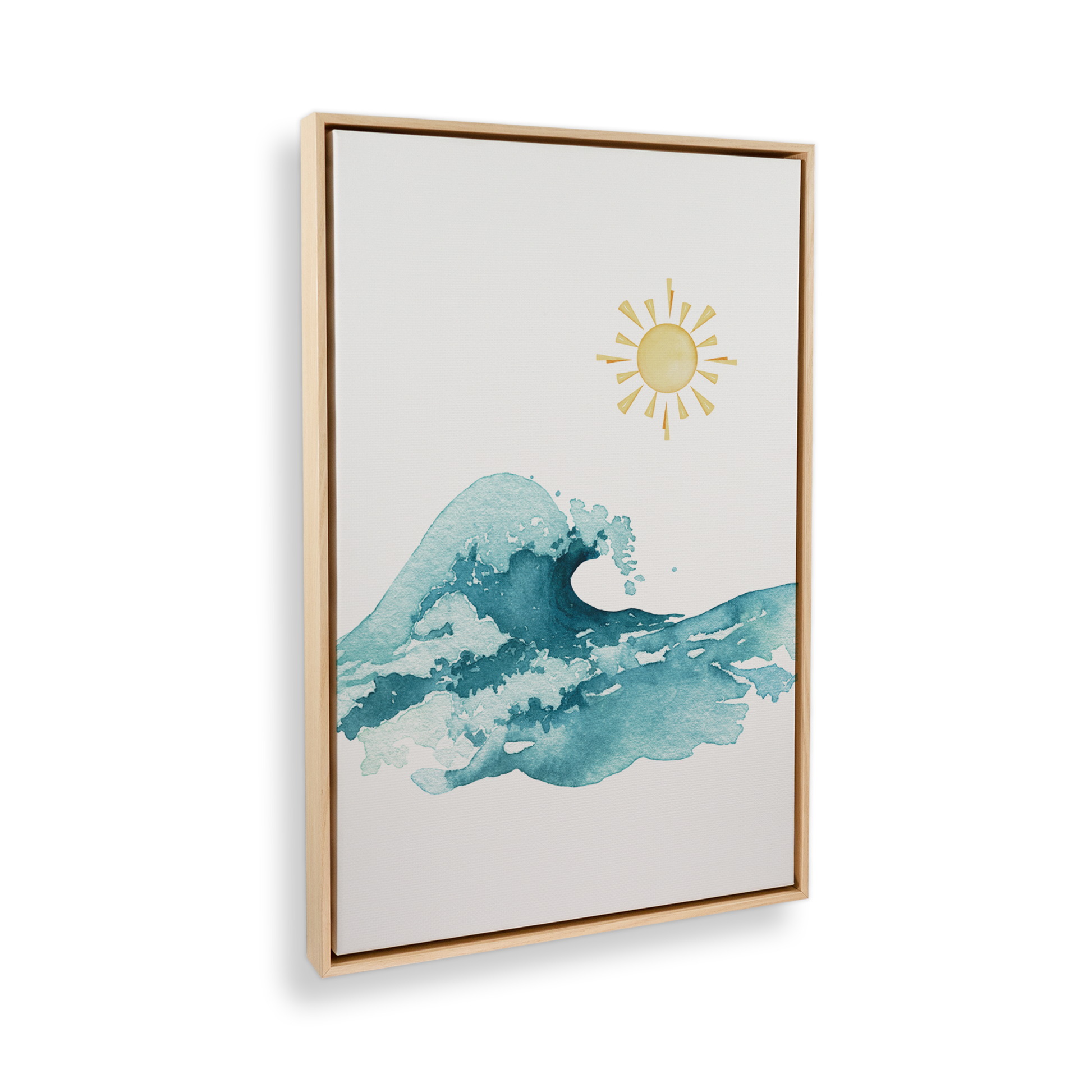 [color:American Maple], Picture of art in a black frame at angle