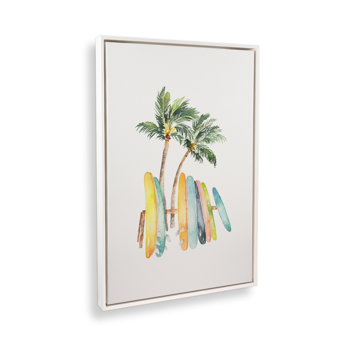 [color:Opaque White], Picture of art in a black frame at angle