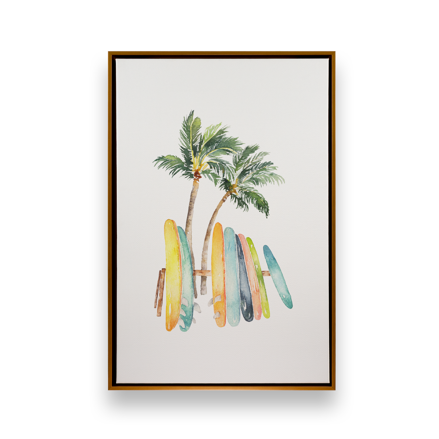 [color:Polished Gold], Picture of art in a black frame