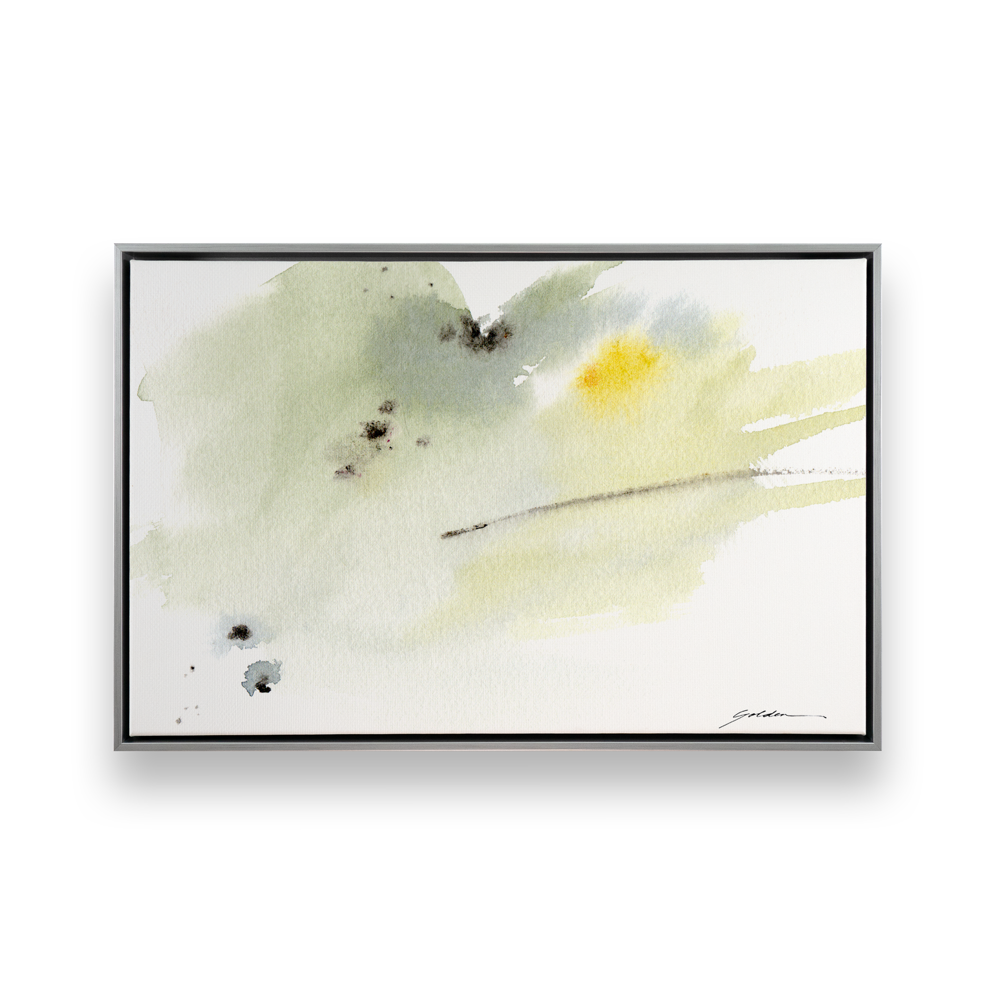 [color:Polished Chrome], Picture of art in a black frame