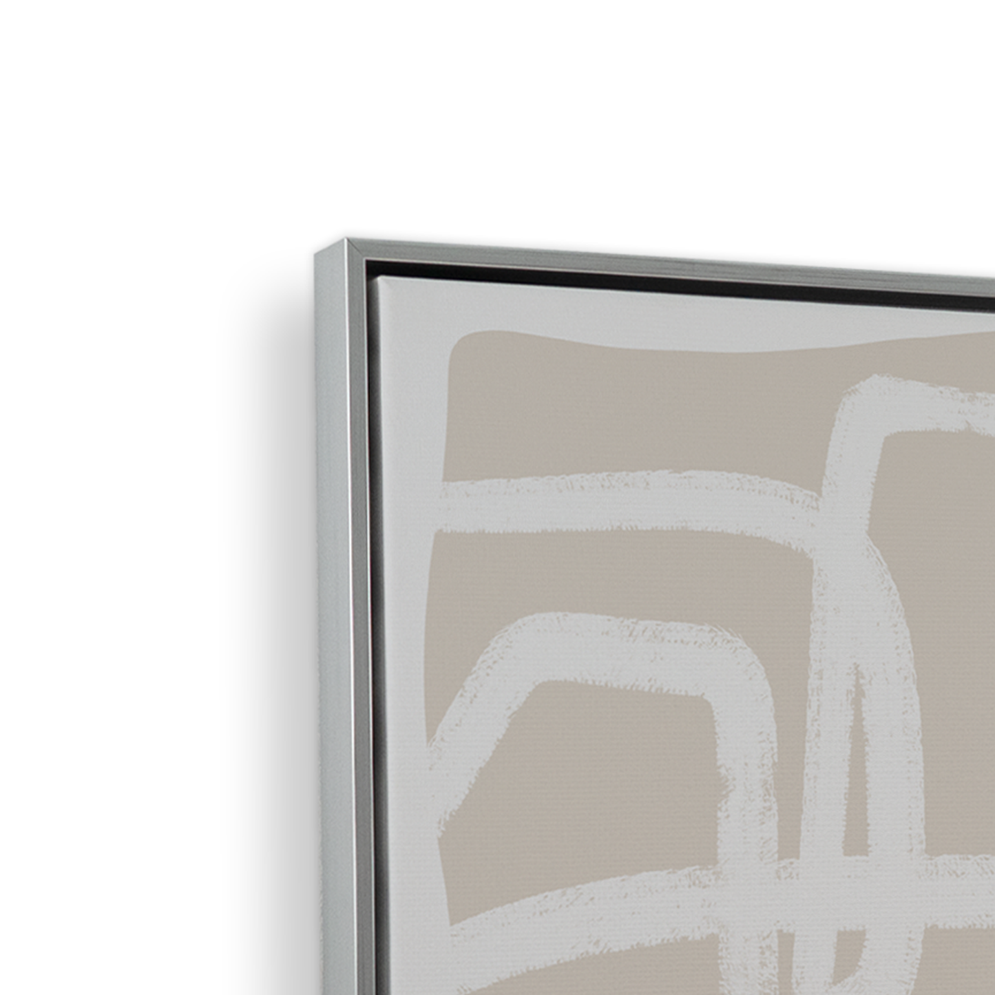 [color:Polished Chrome], Corner of Picture of art on Canvas