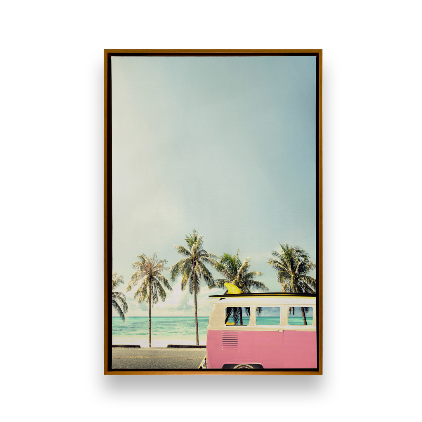 [color:Polished Gold], Picture of art in a black frame