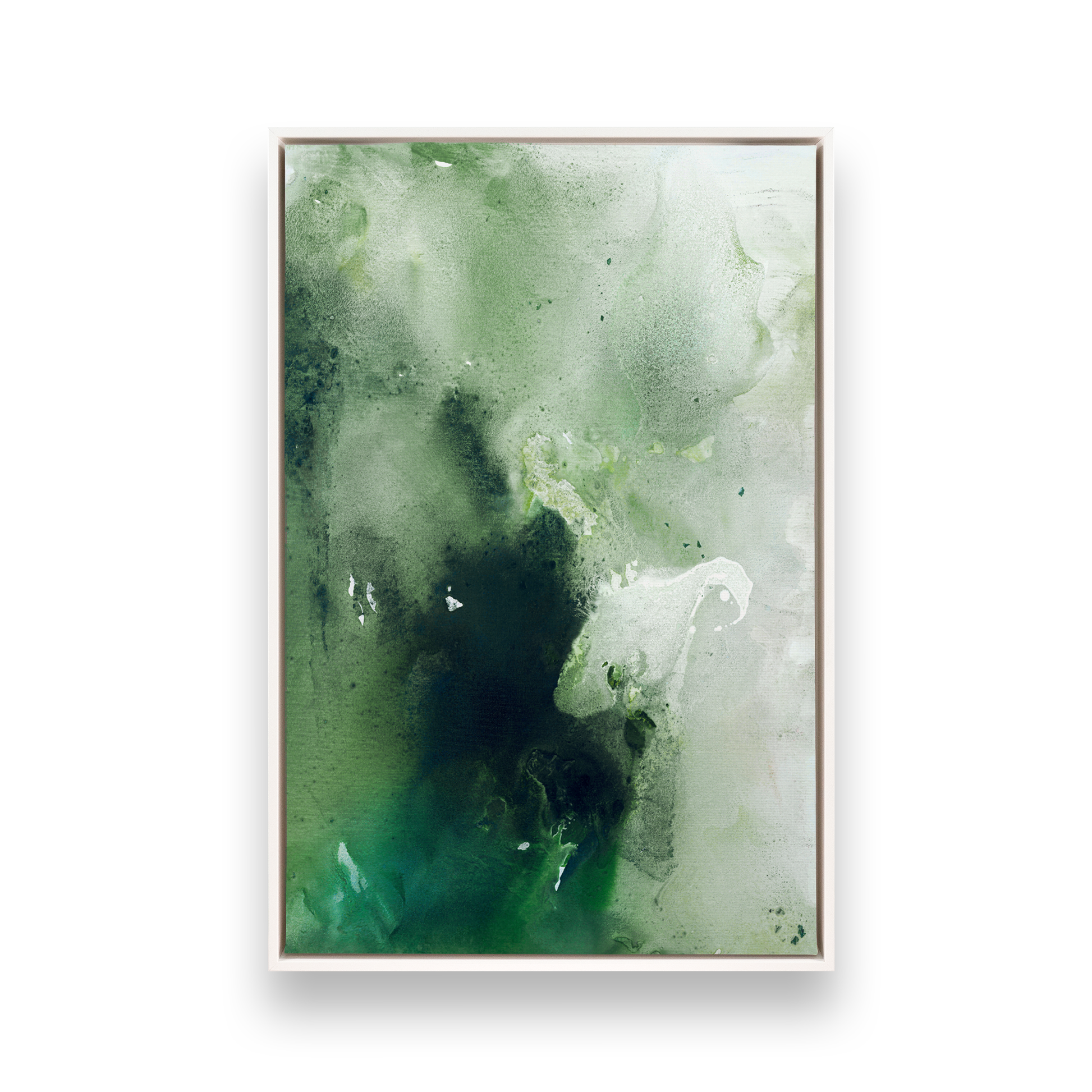 [color:Satin White], Picture of art in a black frame