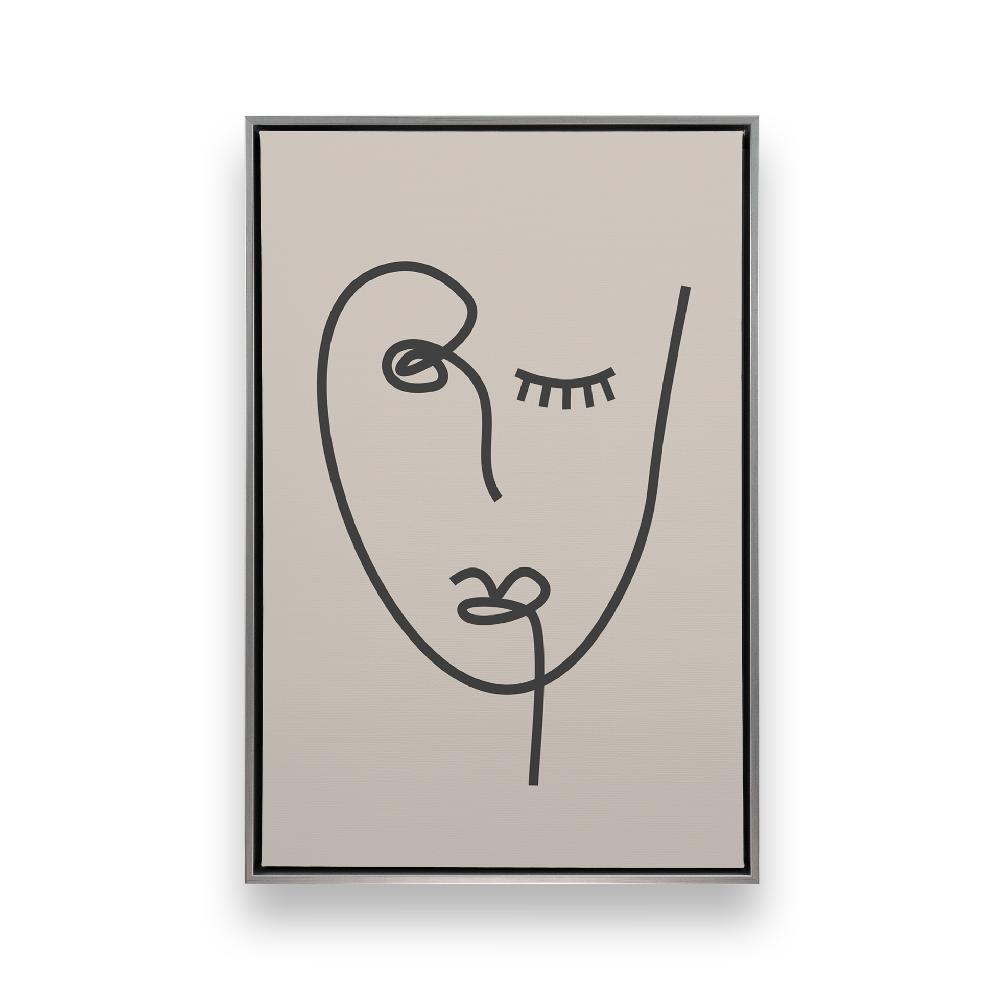 [color:Polished Chrome], Picture of art in a black frame