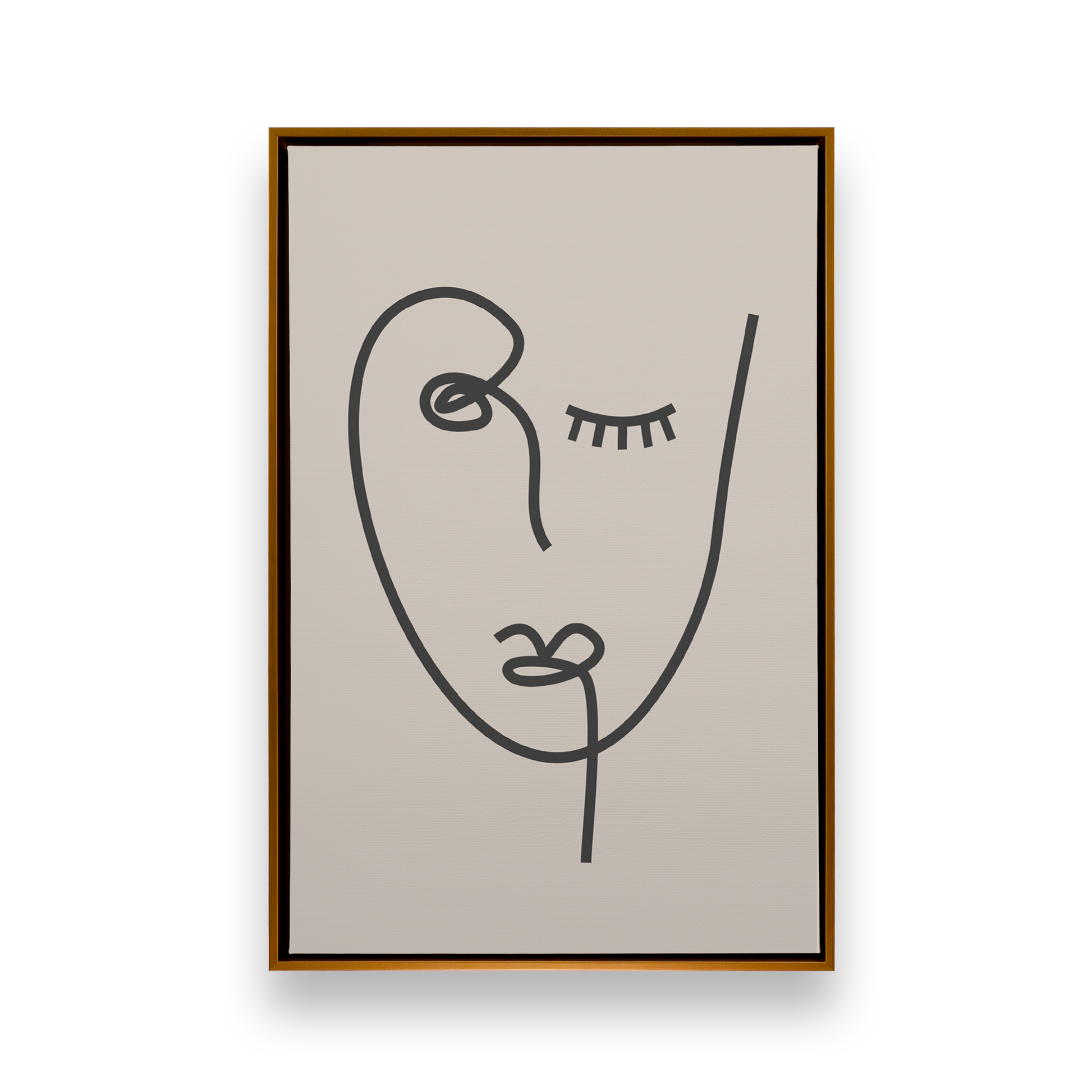 [color:Polished Gold], Picture of art in a black frame