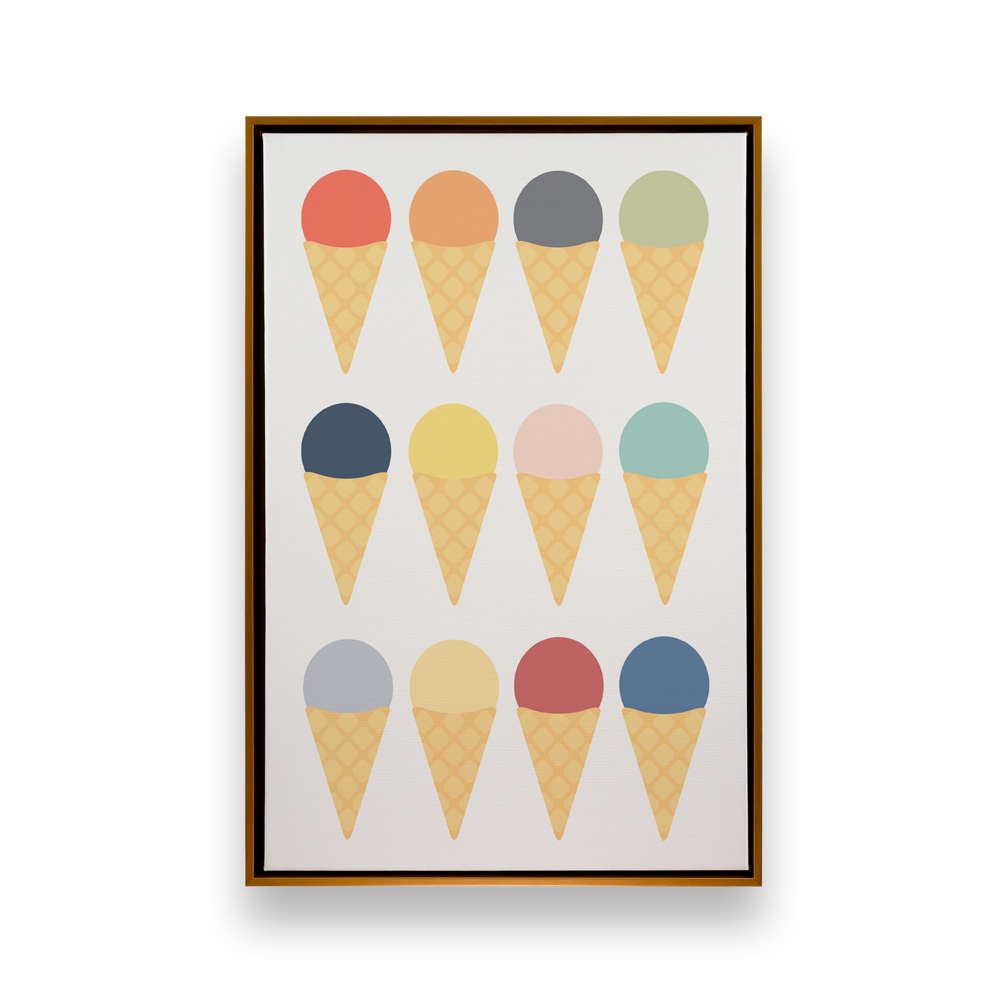 [color:Polished Gold], Picture of art in a black frame