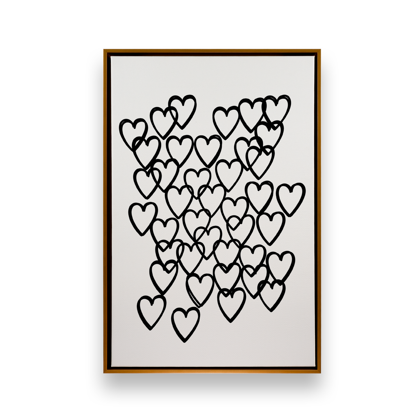 [color:Polished Gold], Picture of art in a black frame