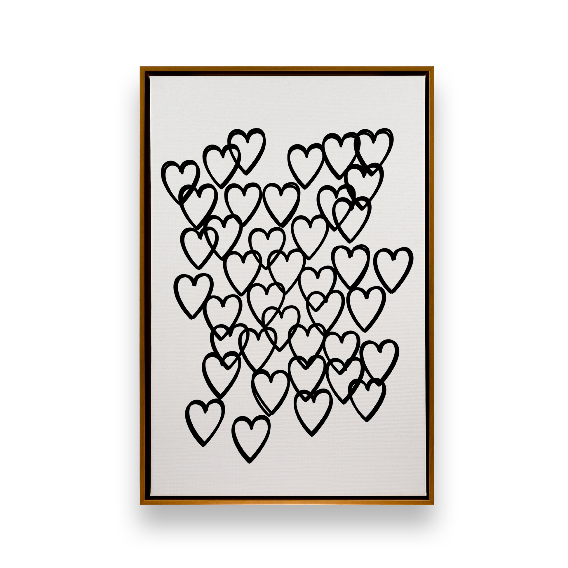 [color:Polished Gold], Picture of art in a black frame