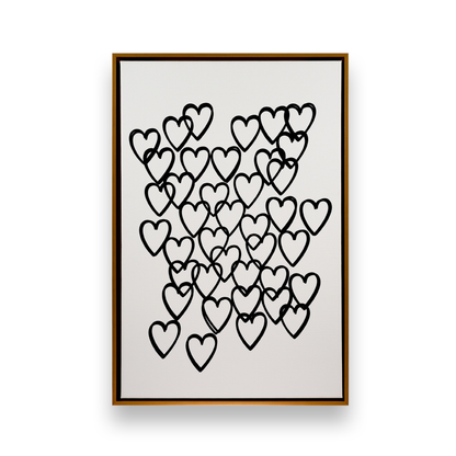 [color:Polished Gold], Picture of art in a black frame