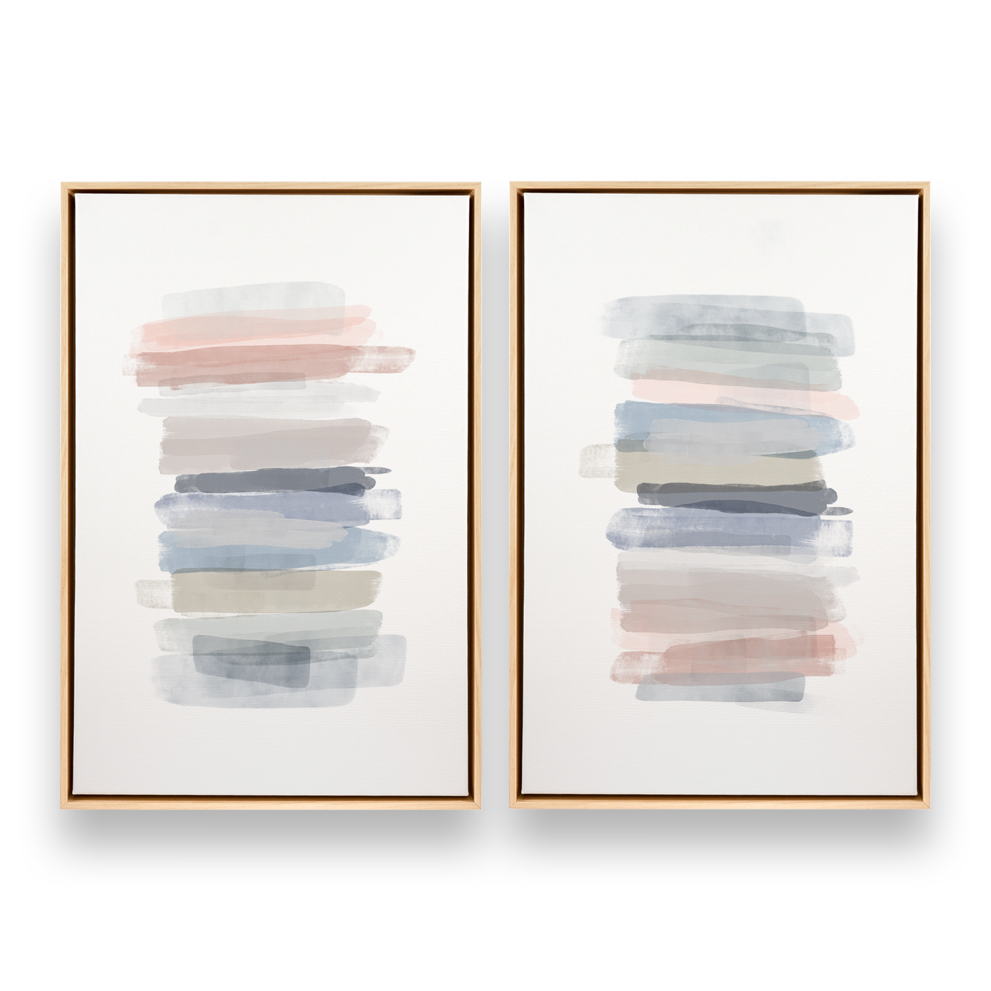 [color:American Maple], Picture of set of 2 prints in a black frame