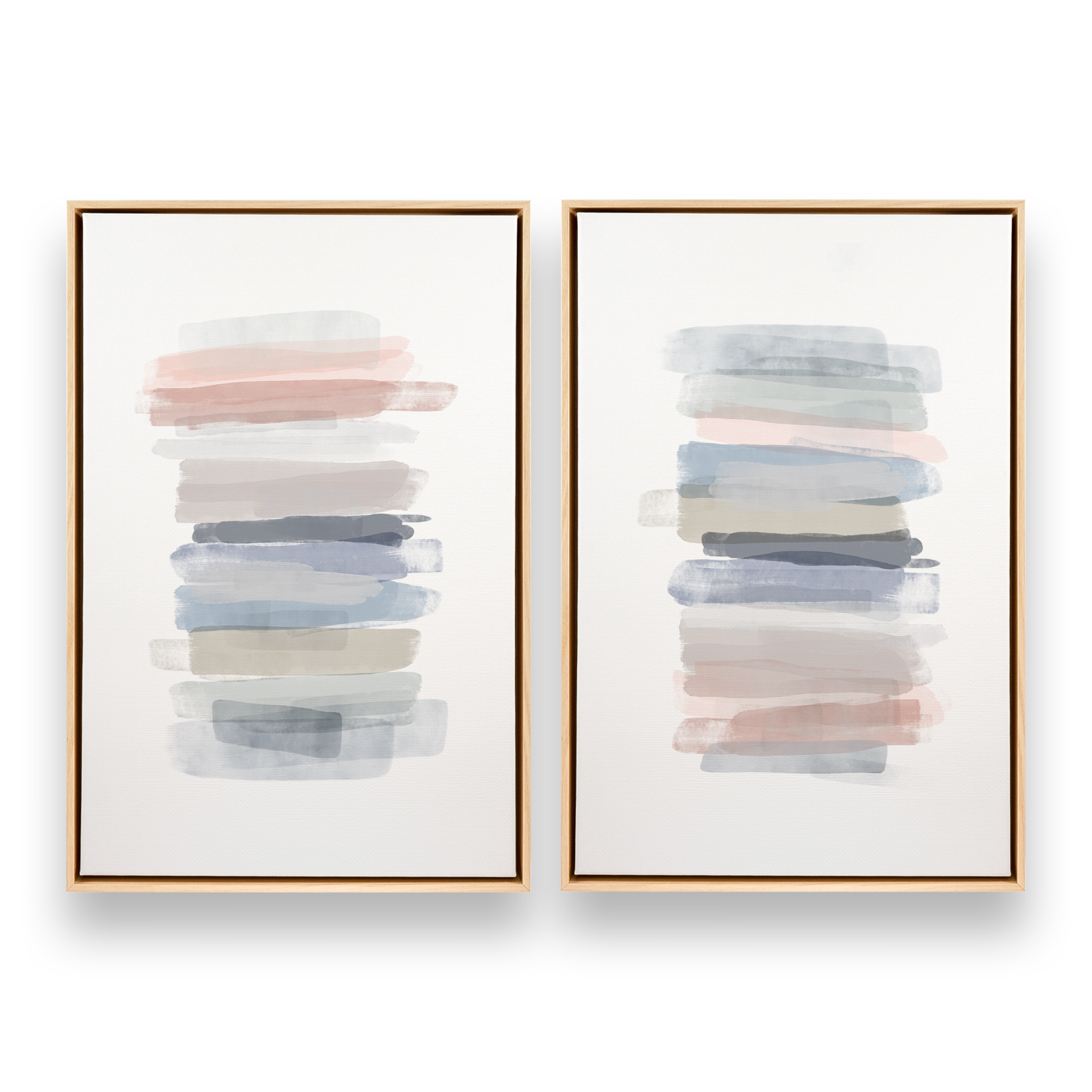 [color:American Maple], Picture of set of 2 prints in a black frame