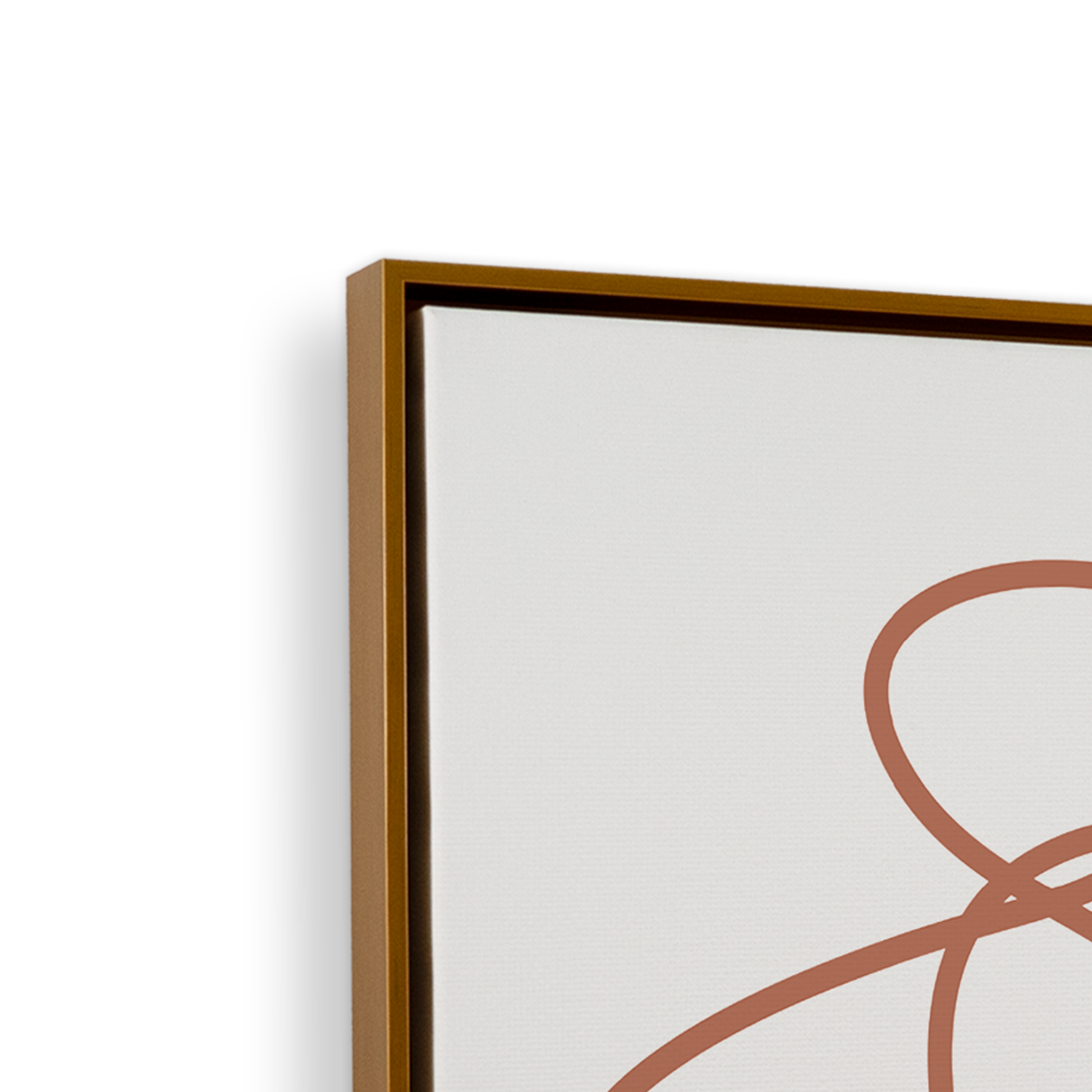 [color:Polished Gold], Picture of corner of frame