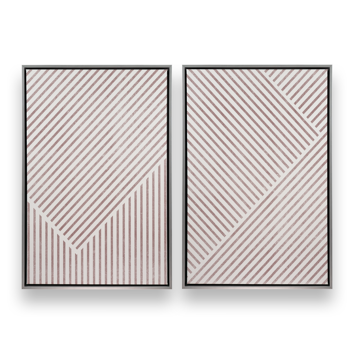 [color:Polished Chrome], Picture of set of 2 prints in a black frame