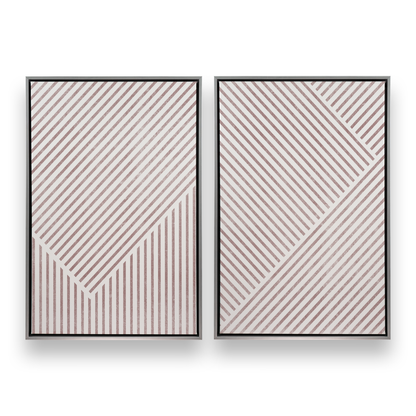 [color:Polished Chrome], Picture of set of 2 prints in a black frame