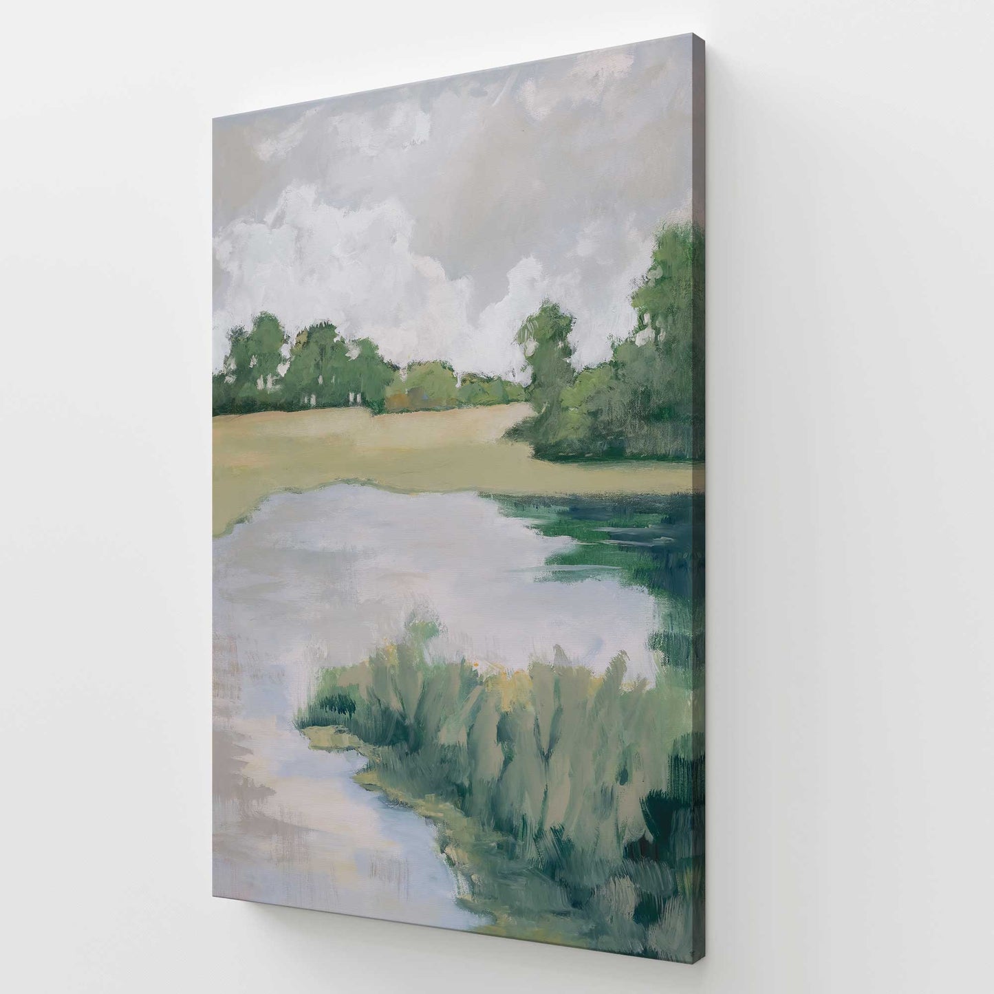 [Color:Stretched Canvas], Picture of art at an angle