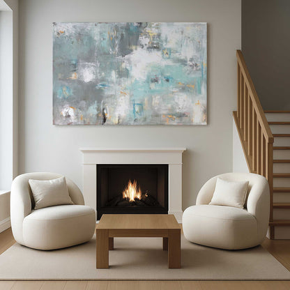 [Color:Stretched Canvas], Picture of art in a room