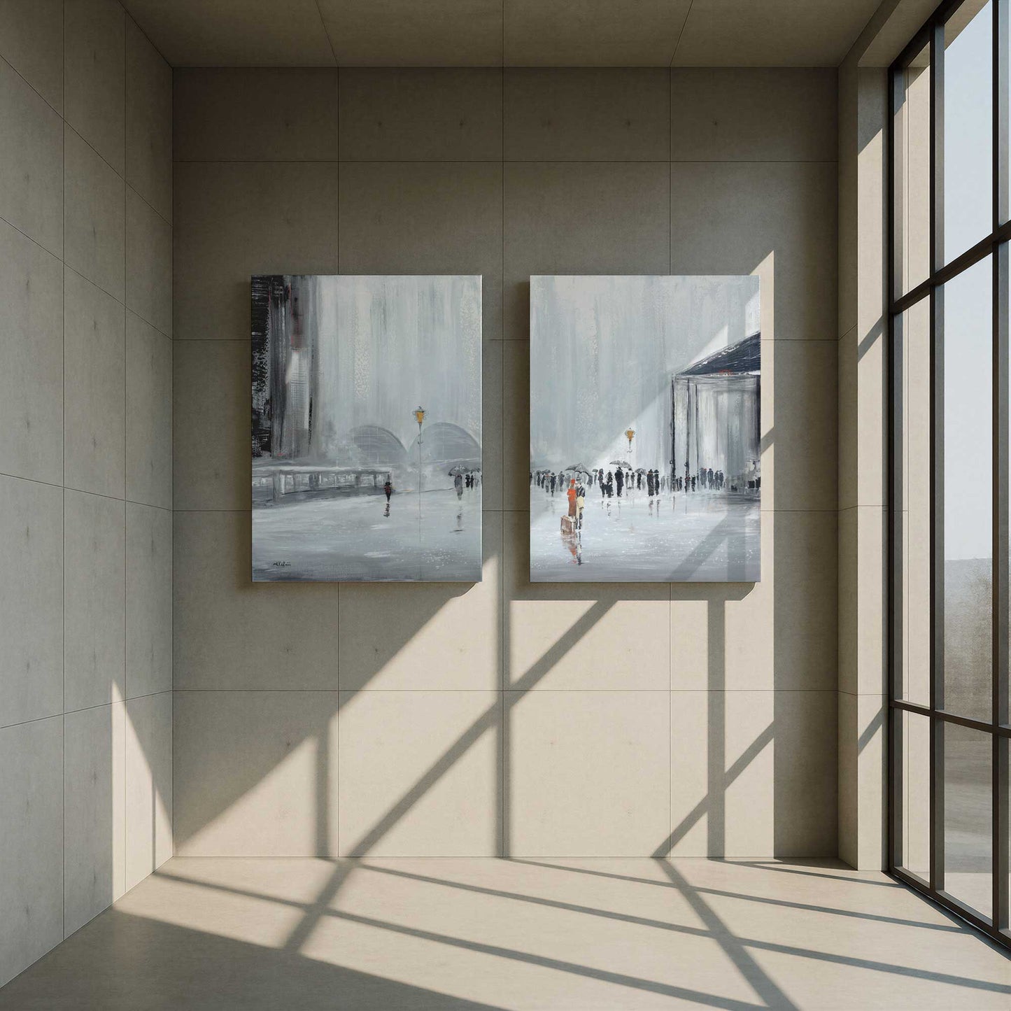 [Color:Stretched Canvas], Picture of art in a room