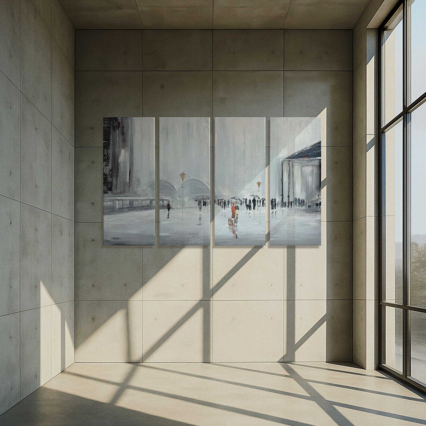 [Color:Stretched Canvas], Picture of art in a room