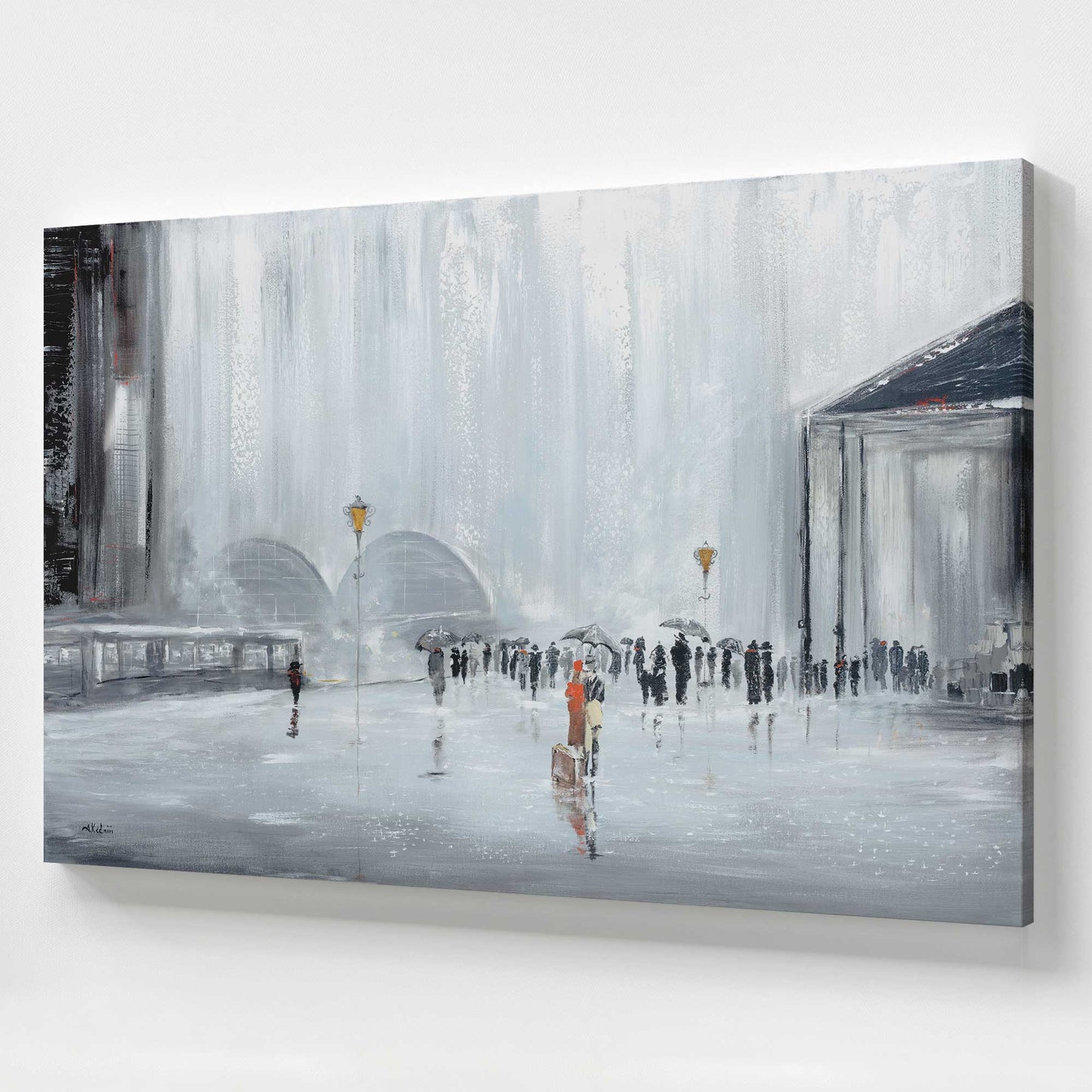[Color:Stretched Canvas], Picture of art at an angle