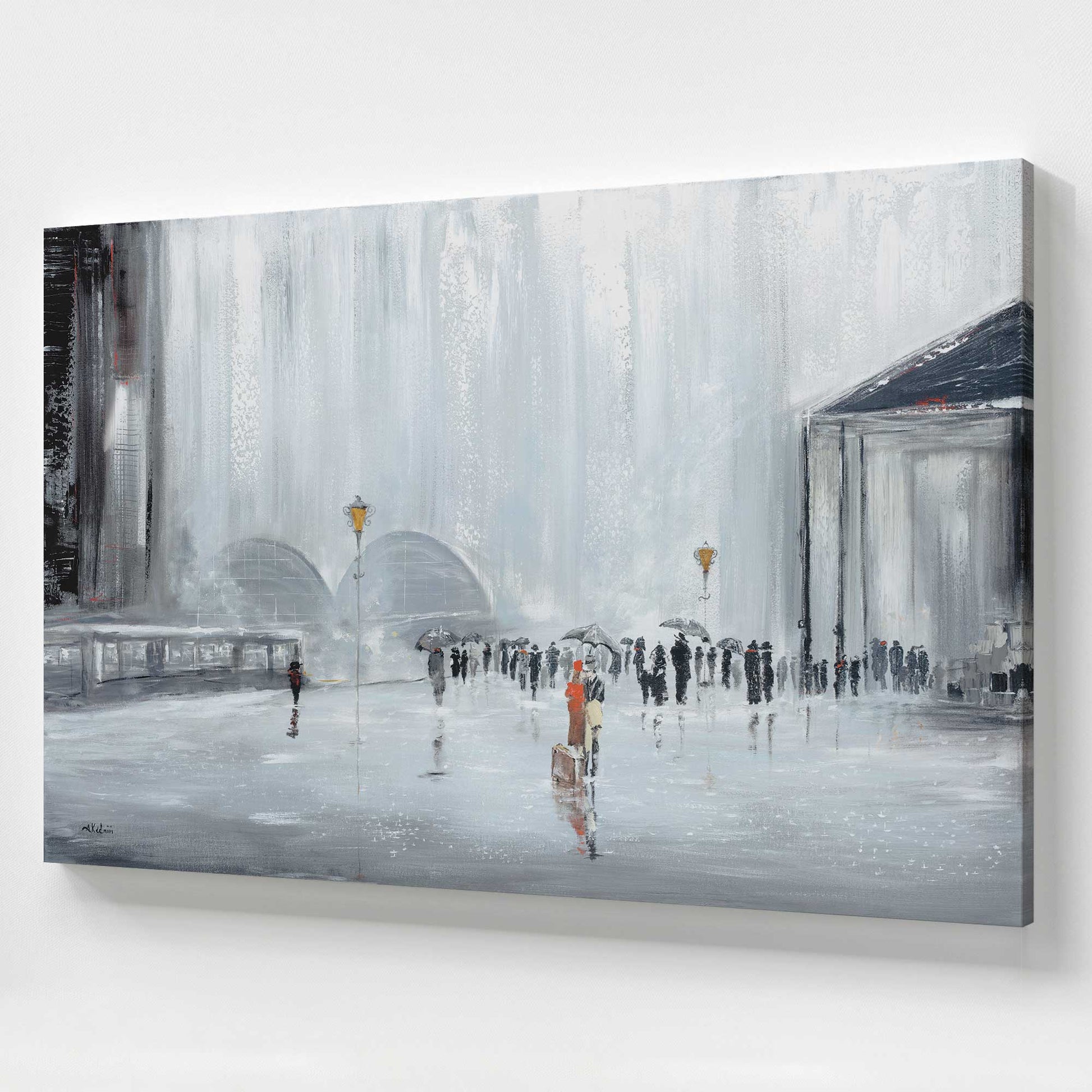 [Color:Stretched Canvas], Picture of art at an angle