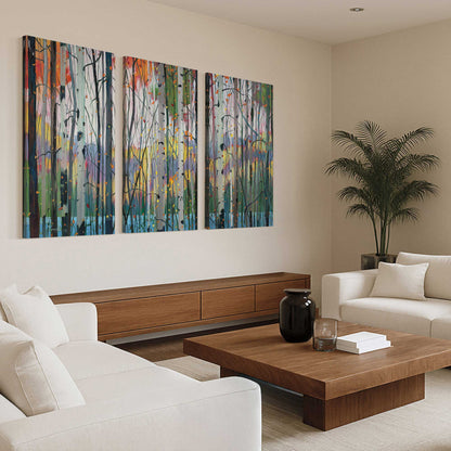 [Color:Stretched Canvas], Picture of art in a room