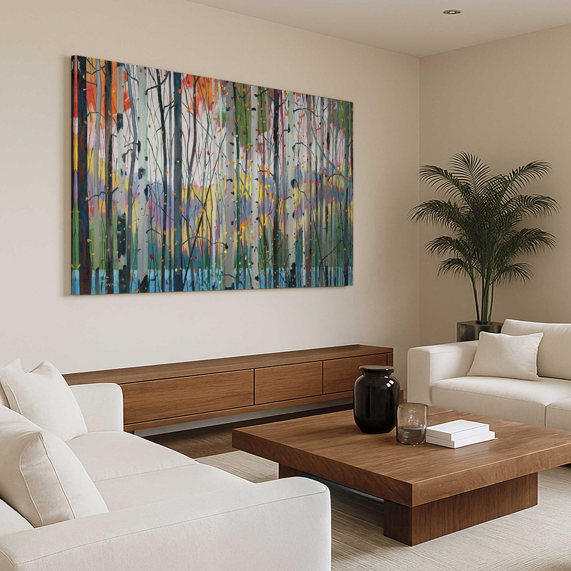 [Color:Stretched Canvas], Picture of art in a room