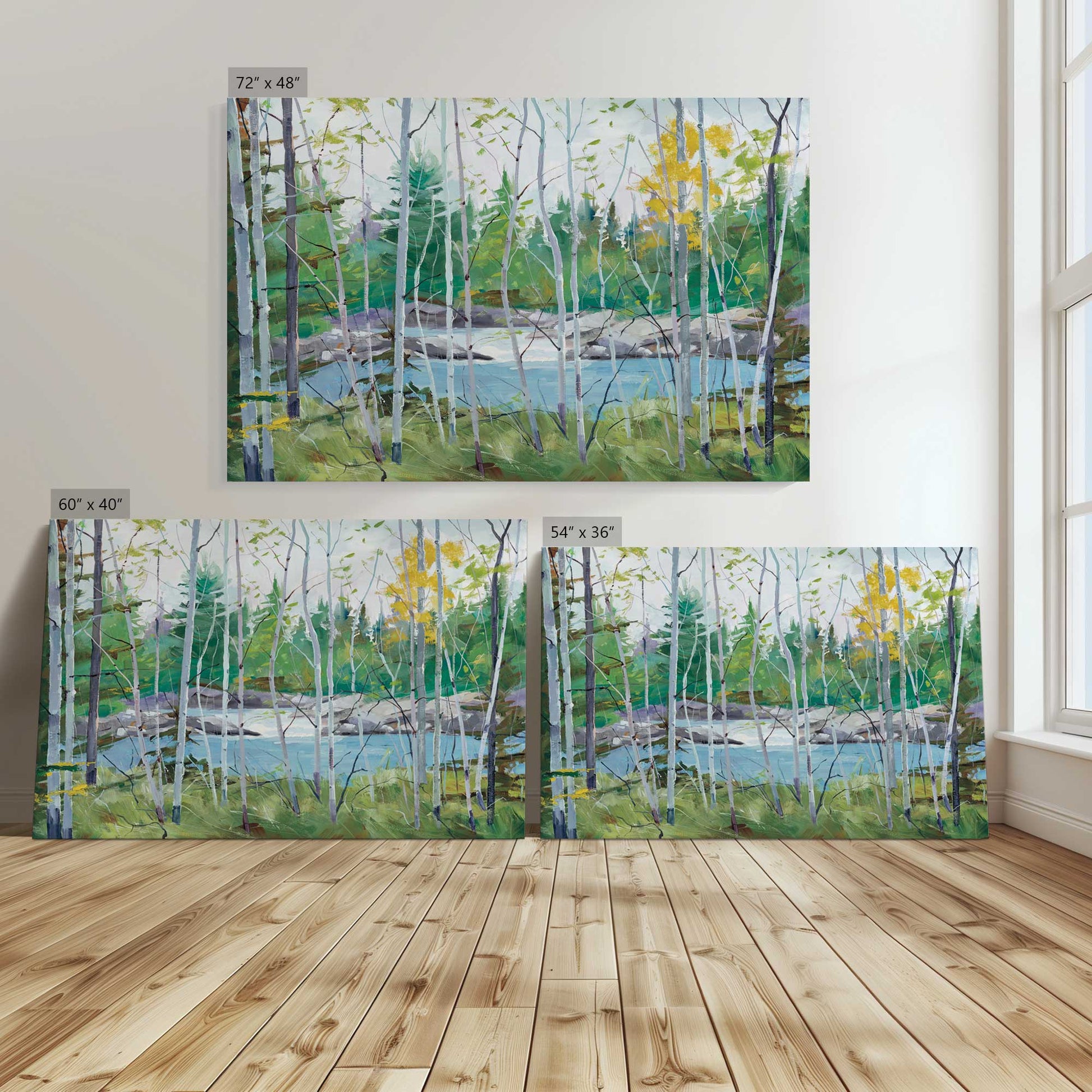 [Color:Stretched Canvas], Image showing the size comparisons